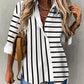 Women's Fashion Casual Loose-fitting Striped Long Sleeves Shirt