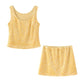 Sequin Sling Top High Waist Mid-length Dress Set