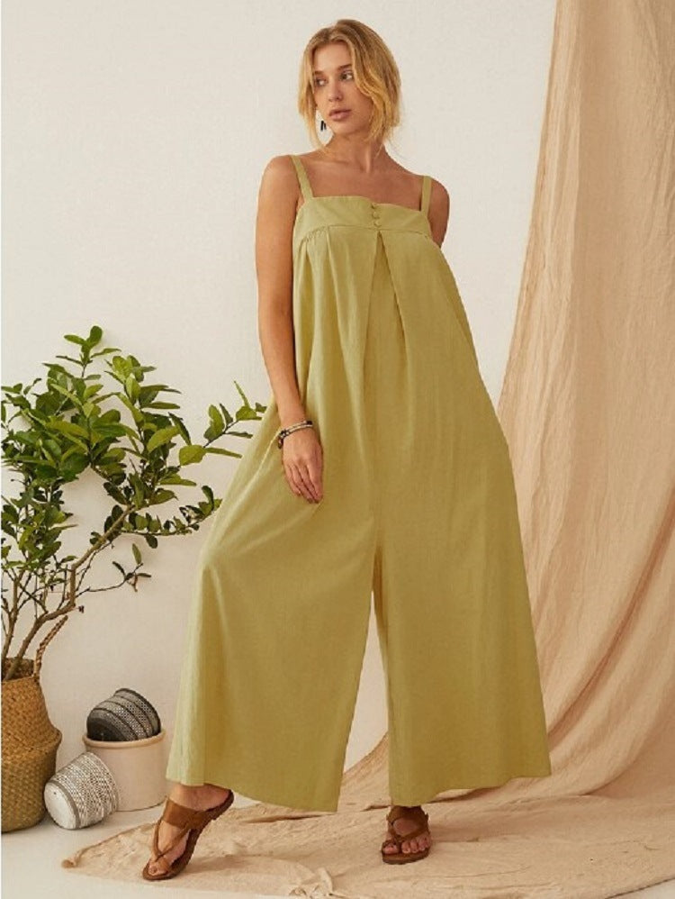 Pure Color Casual Long Suspenders