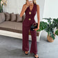 Simple-style Vest And Straight-leg Pants Womens Summer Two-piece Set