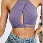 Matcha Green Hollow Halter Sling