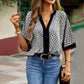 Women's Fashion Printed Shirt Short Sleeve Top