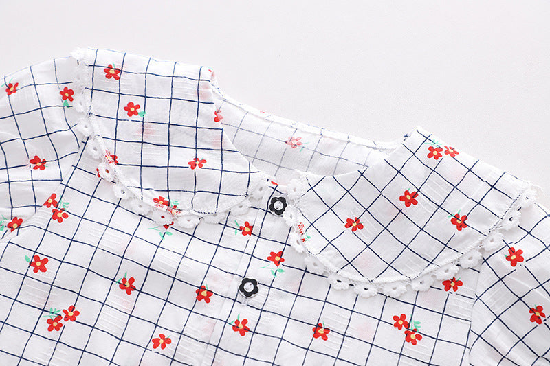 Shirt Short Sleeve Bib Clothes Children's Summer Two Piece Set