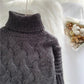 Turtleneck Twist Korean Retro Lazy Knit Pullover Top
