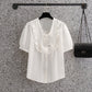Ladies Irregular High Waist Pleated Skirt Suit