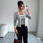 Cardigan Jacket And Vest Two-piece Set Tops