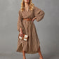 Women's Fashion Striped Elegant Long Sleeve Dress