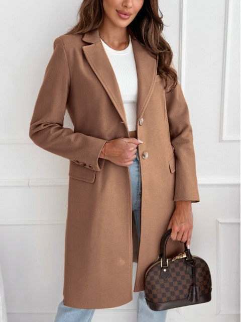 Manteau mi-long en laine à boutons Simplicity