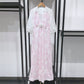 Elegant Spliced Printed Three-dimensional Flowers High Waist Long Dress