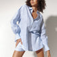 Chemise rayée en pur coton, tenue décontractée