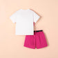 Design Short-sleeved T-shirt Denim Shorts Belt