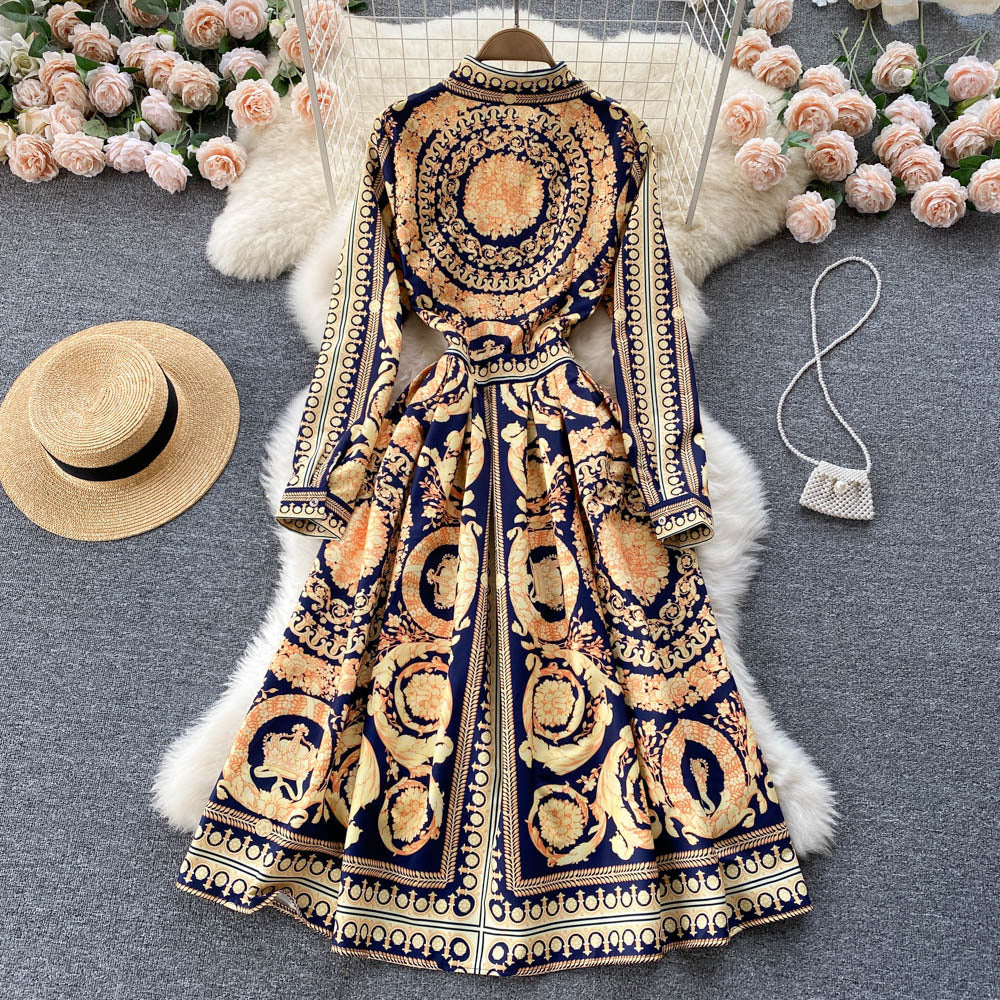 All-match Waist-slimming Dress With Gentle Wind And Big Swing