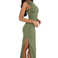 Female Retro Hip-wrapped Slit Slim-fitting Dress