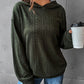 Sweat-shirt à capuche décontracté à manches longues et couleur unie pour femme, collection automne