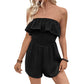 Sleeveless Bustier With Ruffled Hem Jumpsuit