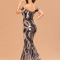 Temperament And Elegant Long One-shoulder Sequined Aura Queen Fishtail Evening Dress