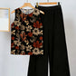 Womens Sleeveless Irregular Tank Top And Pants Fashionable Printed Two-Piece Set