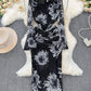 Rhinestone Waist-tight Elegant Slim-fit Hip-wrapped Spring And Autumn Socialite Dress