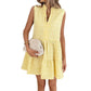 Womens Summer Sleeveless Patchwork V-Neck Pullover Dress For Europe And America