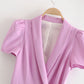 Ladies Casual Suit Style Solid Color Jumpsuit