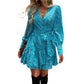 Robe imprimée élégante et capricieuse pour femme