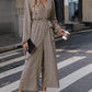 Lady Temperament Noble One-piece Long Sleeves Trousers