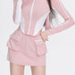 Pink Sports And Leisure Suit Women's Spring And Autumn All-matching Hooded Jacket