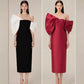 Bow French Elegant High Waist Dress