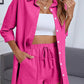 New Fashion Single-breasted Shirt Solid Color Casual Loose Outfit Women