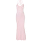 V-neck Strap Backless Sheath Dress Slim Fit Dress