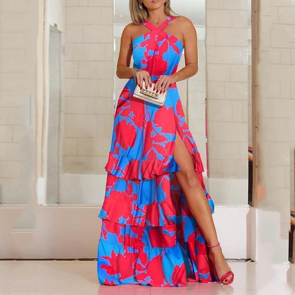 New Strap Dress Bohemian Printed Sleeveless