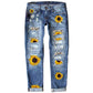 Slim-fit Printed Women's Denim Pants