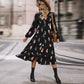 Robe à manches longues à imprimé floral
