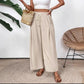 Drawstring Pocket Wide Leg Women's Casual Pants Women's Pants