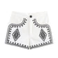 New Contrast Color Embroidered Vest Casual Shorts Suit