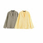 Summer New Polo Collar Single-breasted Long Sleeve Shirt Casual Pants Suit Women