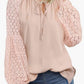 Lace Stitching Lace Loose T-shirt