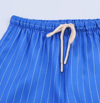 Loose Striped Shirt Pajamas Pants Suit
