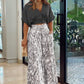 Women's Printed Shirt Wide Leg Pants Fashion Casual Set