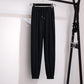 High Waist Loose Cropped Ice Silk Leggings For Women