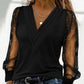 European And American Fashionable Asymmetric Contrast Color Strapless Long Sleeve Women's Shirt