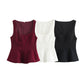 European And American Style Women's Square Collar Sleeveless Top