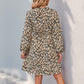 Robe imprimée à manches longues et col rond