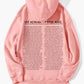 Women's Letter Printed Pocket Fleece-lined Drawstring Sweatshirt