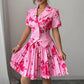 New Springautumn Womens Fashion Versatile Set Elegant Floral-print Casual Two-piece Outfit