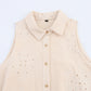 European And American Style Adhesive Hollow Embroidery Sleeveless Dress