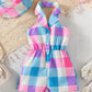 Girls' Woven Halter Backless Princess Dress