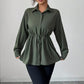 Solid Color Casual Women's Long-sleeved Shirt