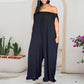 One-shoulder Tube Top Casual Loose Plus Size Sleeveless Jumpsuit