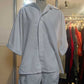 Fashion Polo Collar Half Sleeve Top And Shorts Two-piece Set